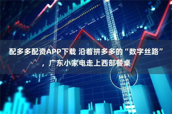 配多多配资APP下载 沿着拼多多的“数字丝路”，广东小家电走上西部餐桌